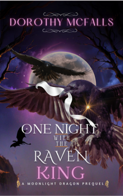 Book cover for "One Night with the Raven King" by Dorothy McFalls